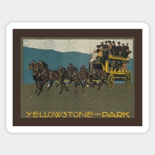 Yellowstone Park Poster (distressed) Sticker